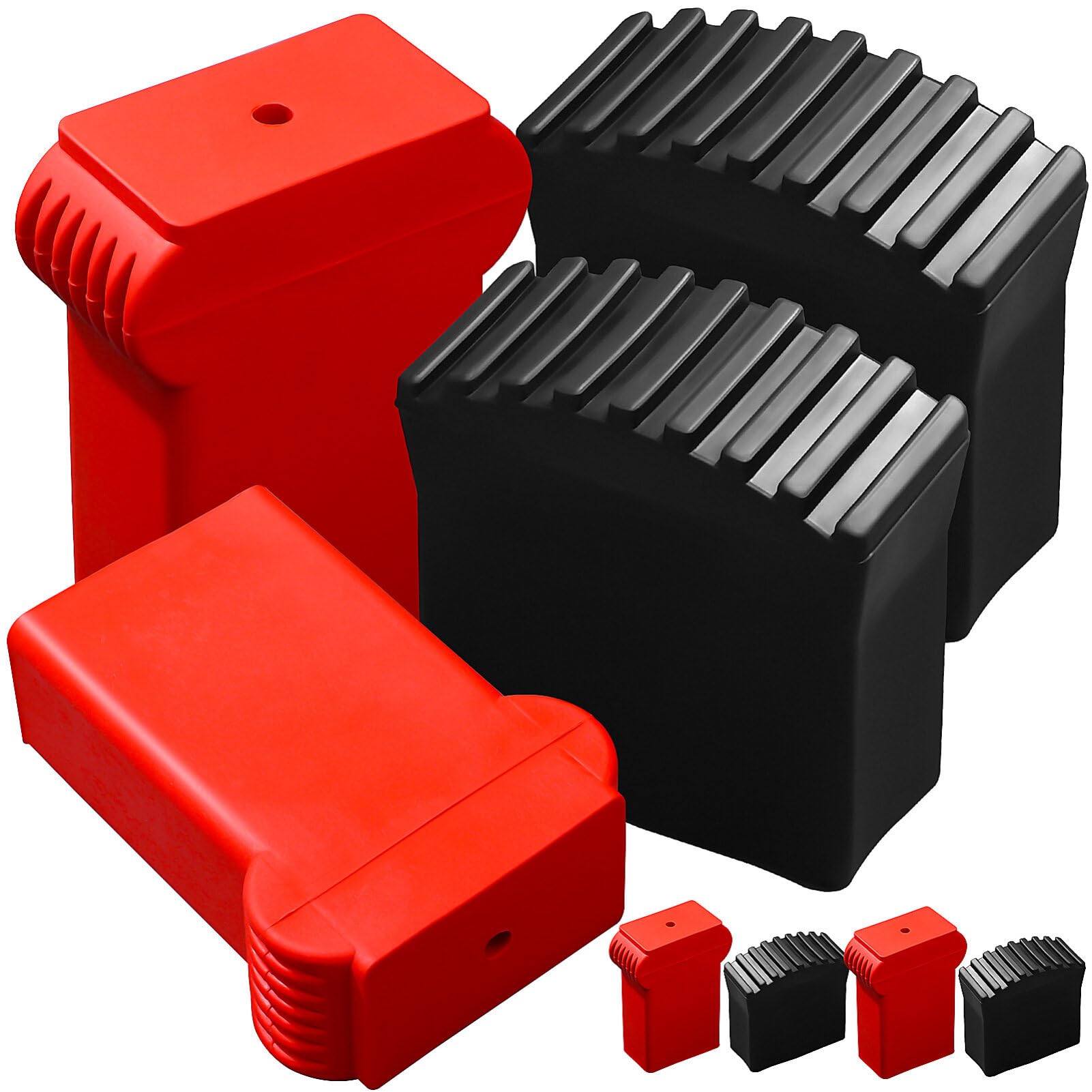 Alipis 8Pcs Ladder Foot Covers Rubber Replacement Non-Slip Feet Protectors for Folding Household Step Ladders with Enlarged Bearing Surface