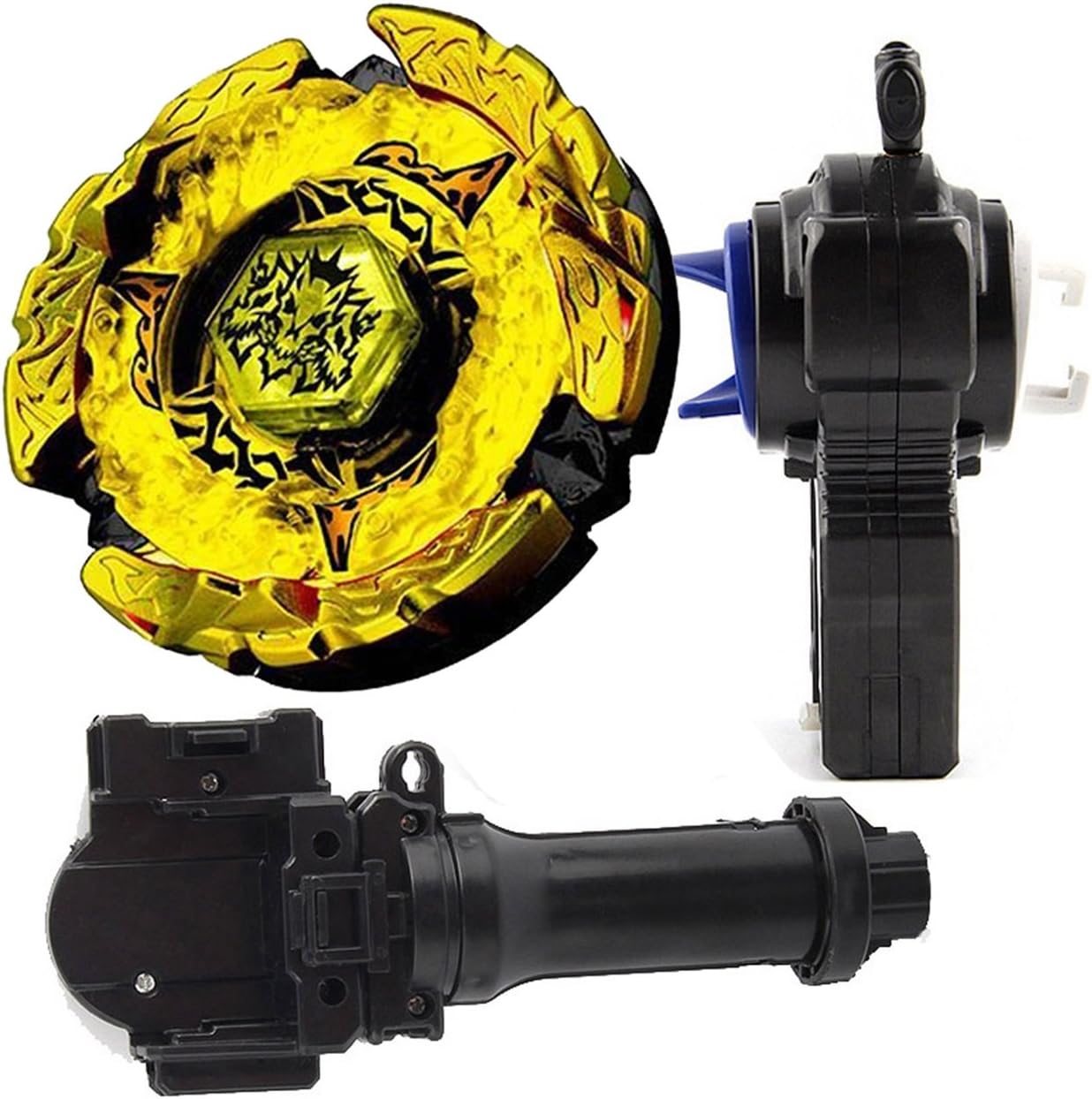 CuteBoy BURST Booster BB99 Hell Kerbecs BD145DS Metal Fusion Battle Top Starter With Two-Way L-R Double String Power Left & Right Spin Launcher + Grip Set Top Toys For Kids