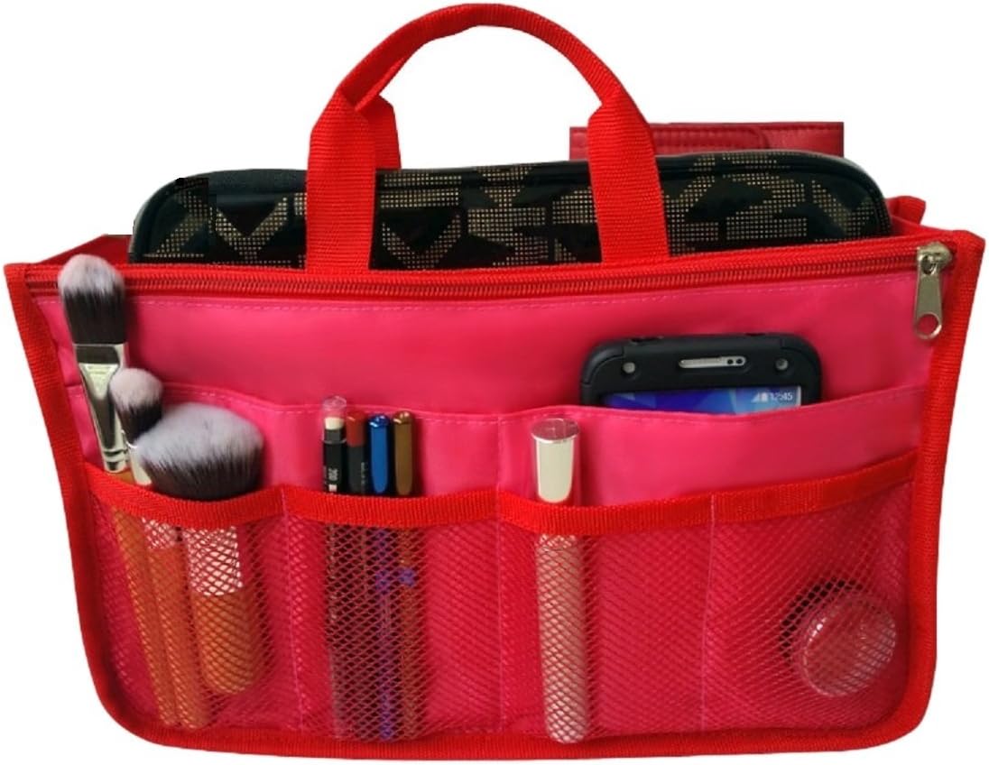 RW Collections Handbag Organizer, Liner, Sturdy Nylon Purse Insert 13 Pockets XL