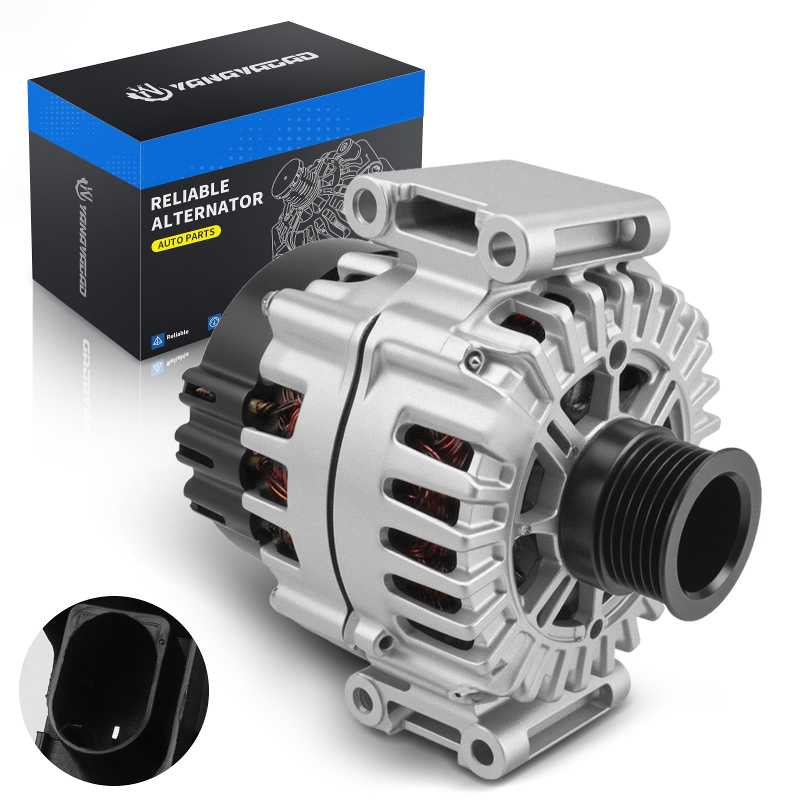 Photo 1 of YINAVAGAD 11804N 0141544202 Alternator for Mercedes Benz E300 E350 3.5L V6 2012-2016, for Mercedes C300 C350 3.5L V6 2011-2014, for Benz S350 V6 3.5L 2011-2013, for A0141544202 A3613S 439717 FG18S046