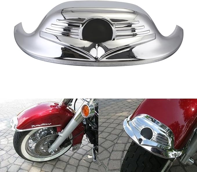Chrome Classic Front Fender Mudguard Tip Trim For Harley FL