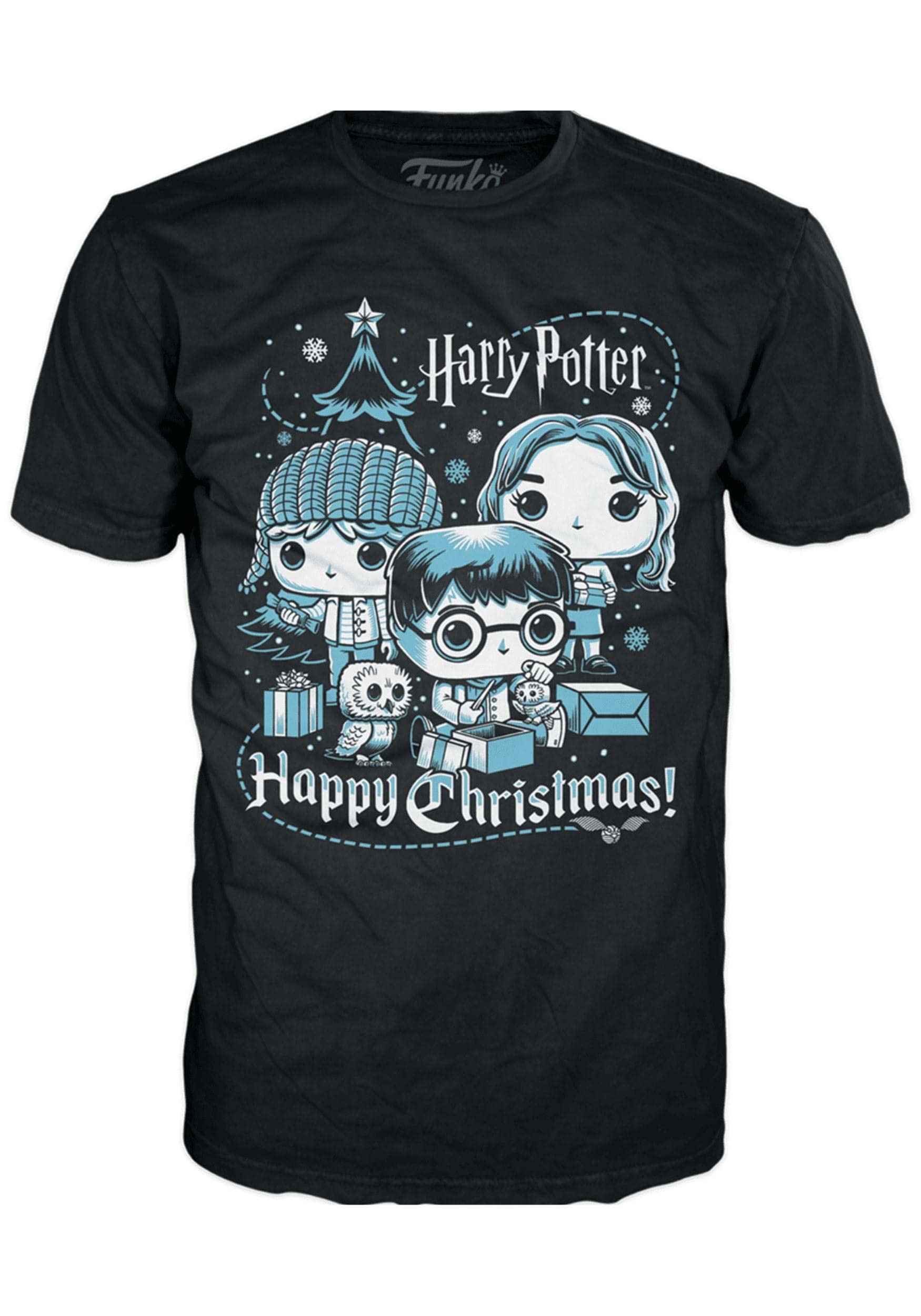Funko Boxed Tee: Harry Potter Holiday - Ron, Hermione, Harry - Medium - T-Shirt - Clothes - Gift Idea - Short Sleeve Top for Adults Unisex Men and Women - Official Merchandise - Movies Fans