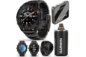 Garmin Descent Mk3 & Mk3i 51 mm & 43 mm w/T2 Transceiver: Titanium Dive Computer | Up to 25 Days Battery Life, AMOLED Display, GPS Smartwatch & Wearable4U Gift Bundle (010-02752-13)