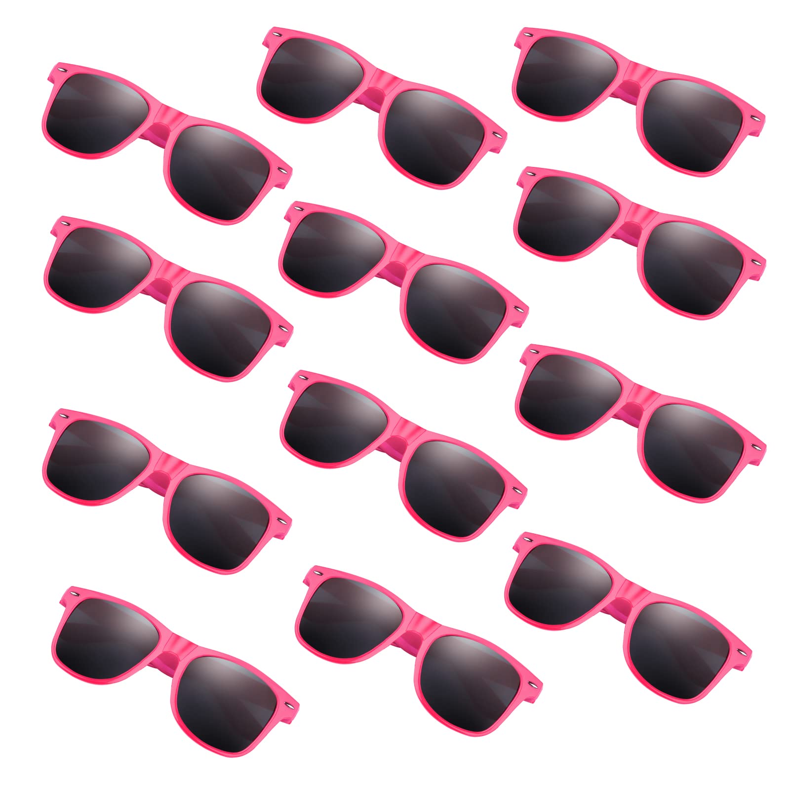 FEPITO 24 Pack Sunglasses Bulk for Kids Birthday Party Favors Goody Bag Fillers for Beach Pool Party Toys for Kids and Adults, Pink