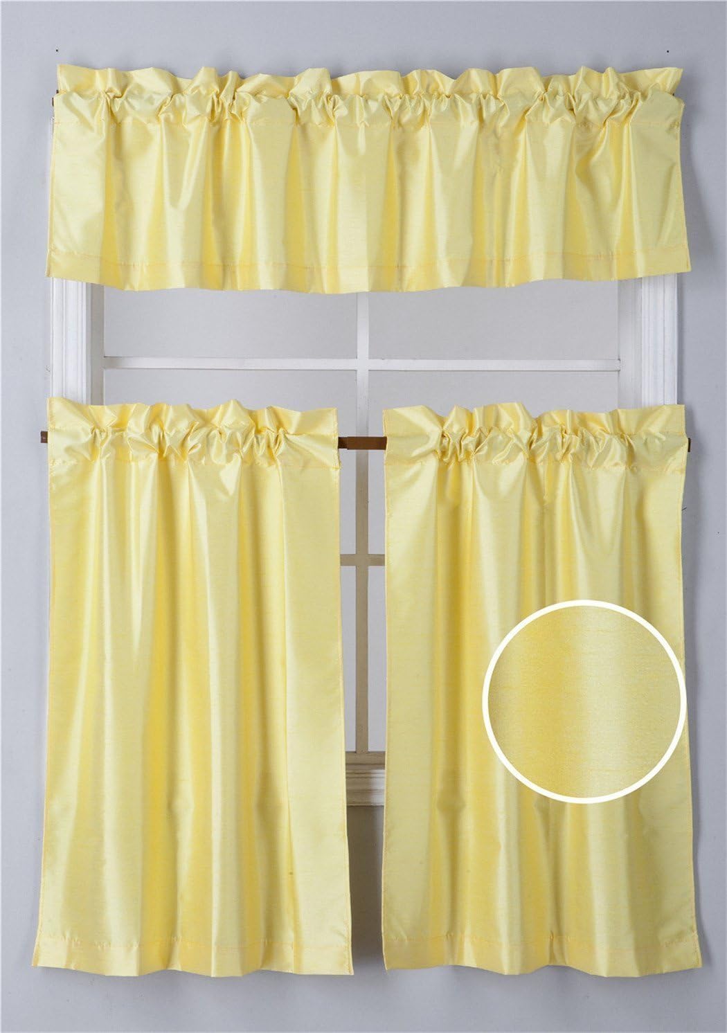 Best Yellow Kitchen Curtains And Valances Set