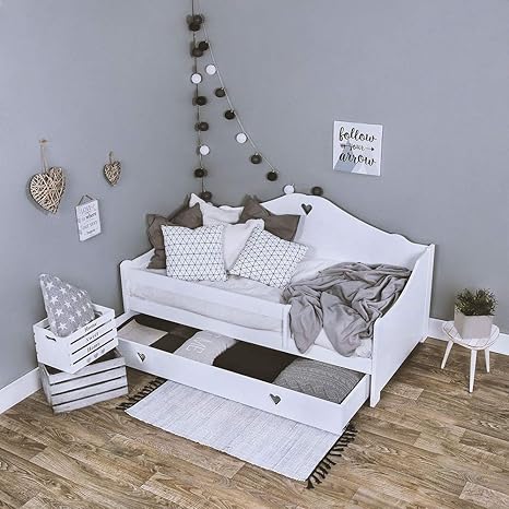 Bett Mit Matratze 160x80 Lattenrost Und Schublade Jugendbett Juniorbett Kinderzimmer Funktionsbett Madchen Junge Lulu Kinderbett Sophie Komplett Weiss Fur Kinder Ab 2 Jahren