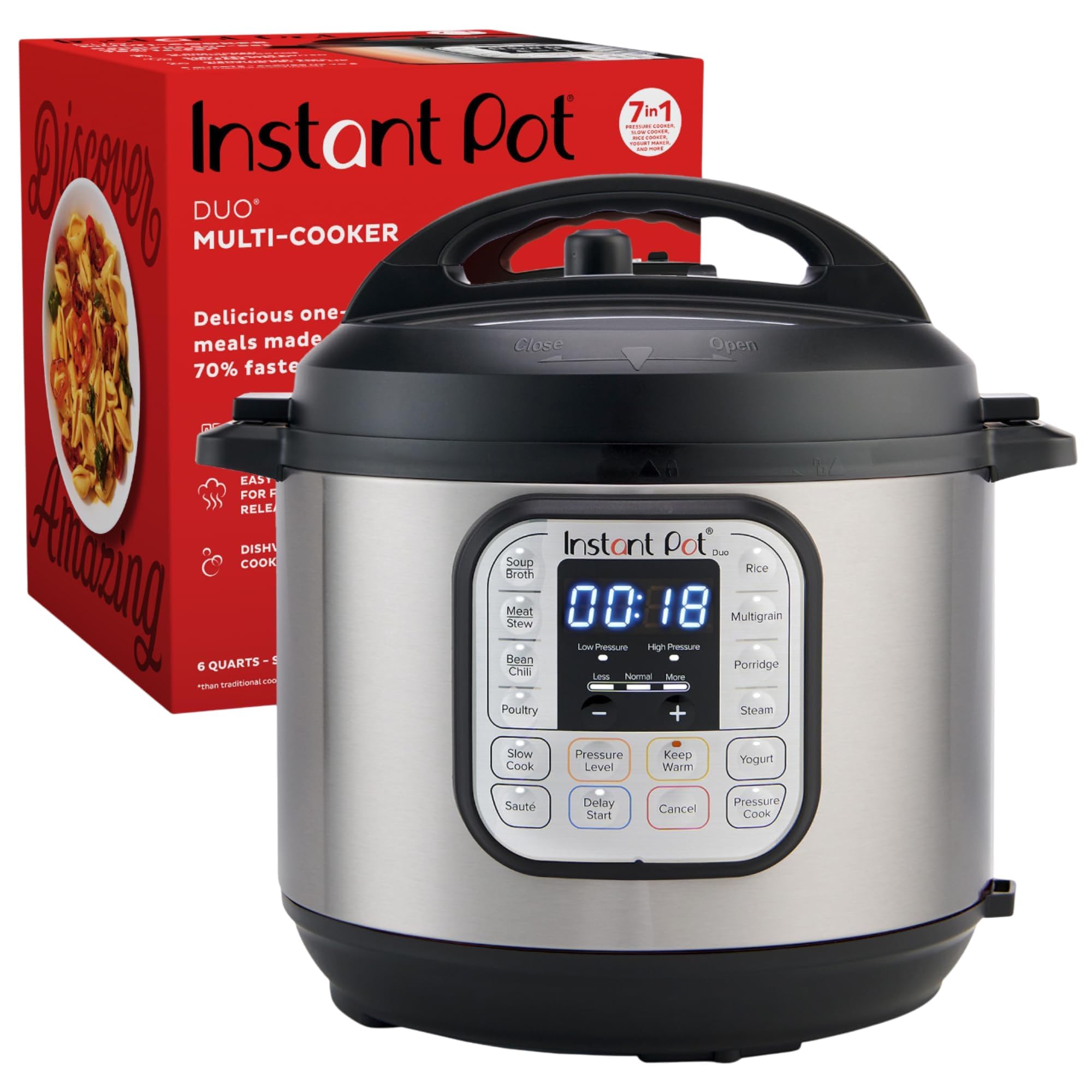Photo 1 of ***(PARTS ONLY/ MAJOR DAMAGE/ NON FUNCTIONAL)***Instant Pot Duo 7-in-1 Electric Pressure Cooker, Slow Cooker, Rice, Steamer, Sauté, Yogurt Maker, Warmer & Sterilizer, Includes App With Over 800 Recipes, Stainless Steel, 6 Quart