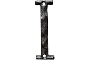 Jerrybaby 5 Inch House Letters, Rustic Cast Iron Metal Home Address Number & Letters/Unique Hammered Look, Letter I