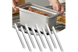 8 Pieces Stainless Steel Adaptor Bar, Food Divider Metal Steam Table Adapter Bar, Rods Commercial Food Service Accessories, f