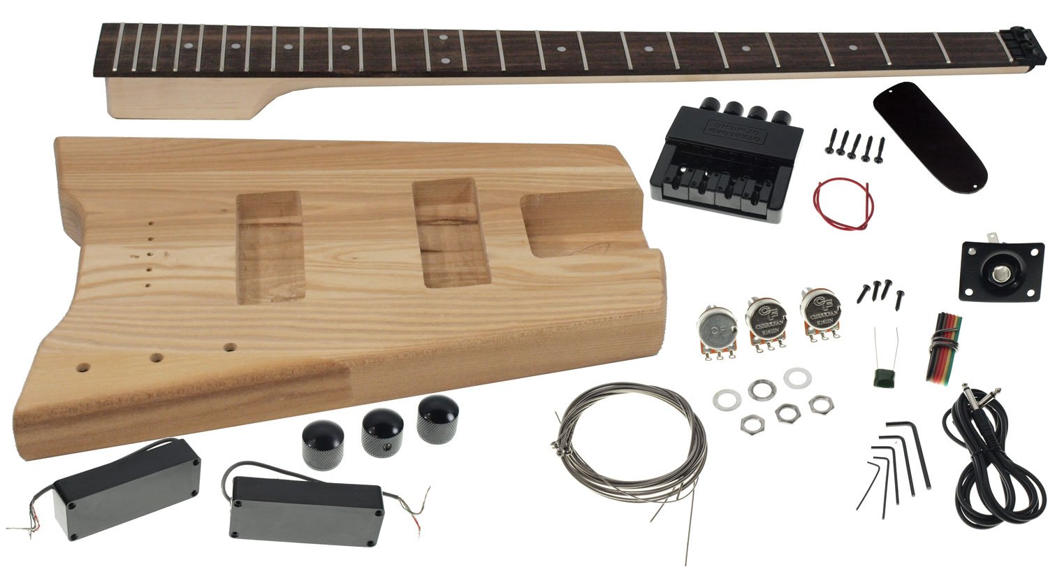 Solo SB Headless Style DIY Bass Guitar Kit, Ash Body, SBBK1 Buy