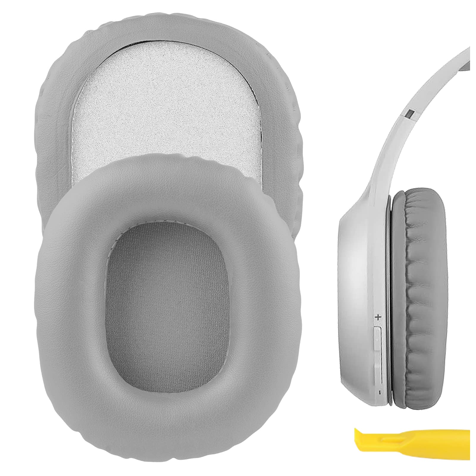 Geekria Replacement Ear Pads for Edifier W800BT (FCC ID:Z9G-EDF41), K815, W808BT Headphones Ear Cushions, Repair Parts (Grey)