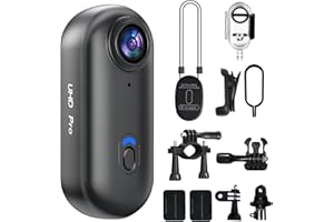 DAHOCAMGO 4K Mini Body Camera, Thumb POV Portable Body Cam Sports Action Camera Hands Free Waterproof Recording Wearable Camera Personal Camcorder Helmet Mounted Sports for Cycling, Motorcycle Vlogging (Black)