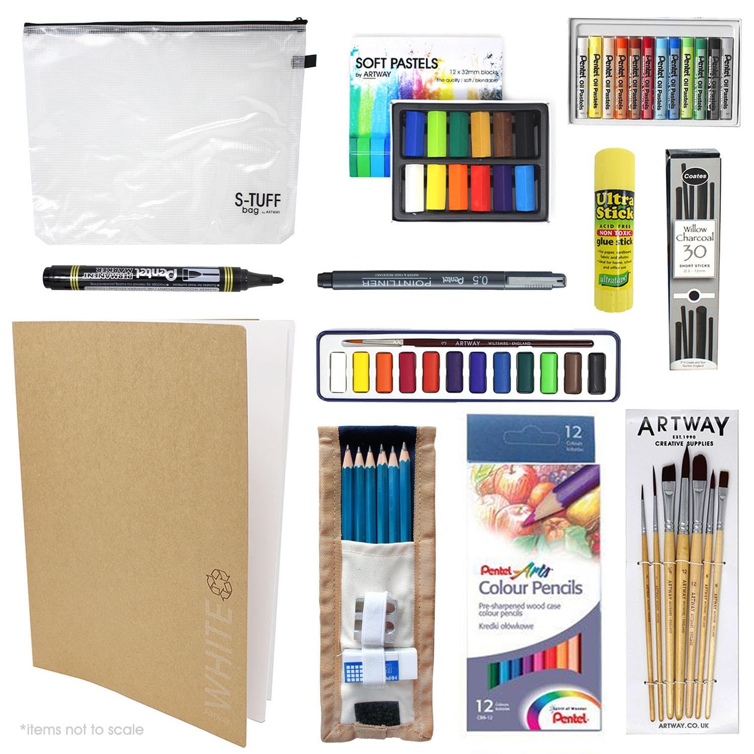 Artway A3 Art Kit/GSCE Course Kit – Back to School – Ideal starter art set for GCSE students studying creative/art courses