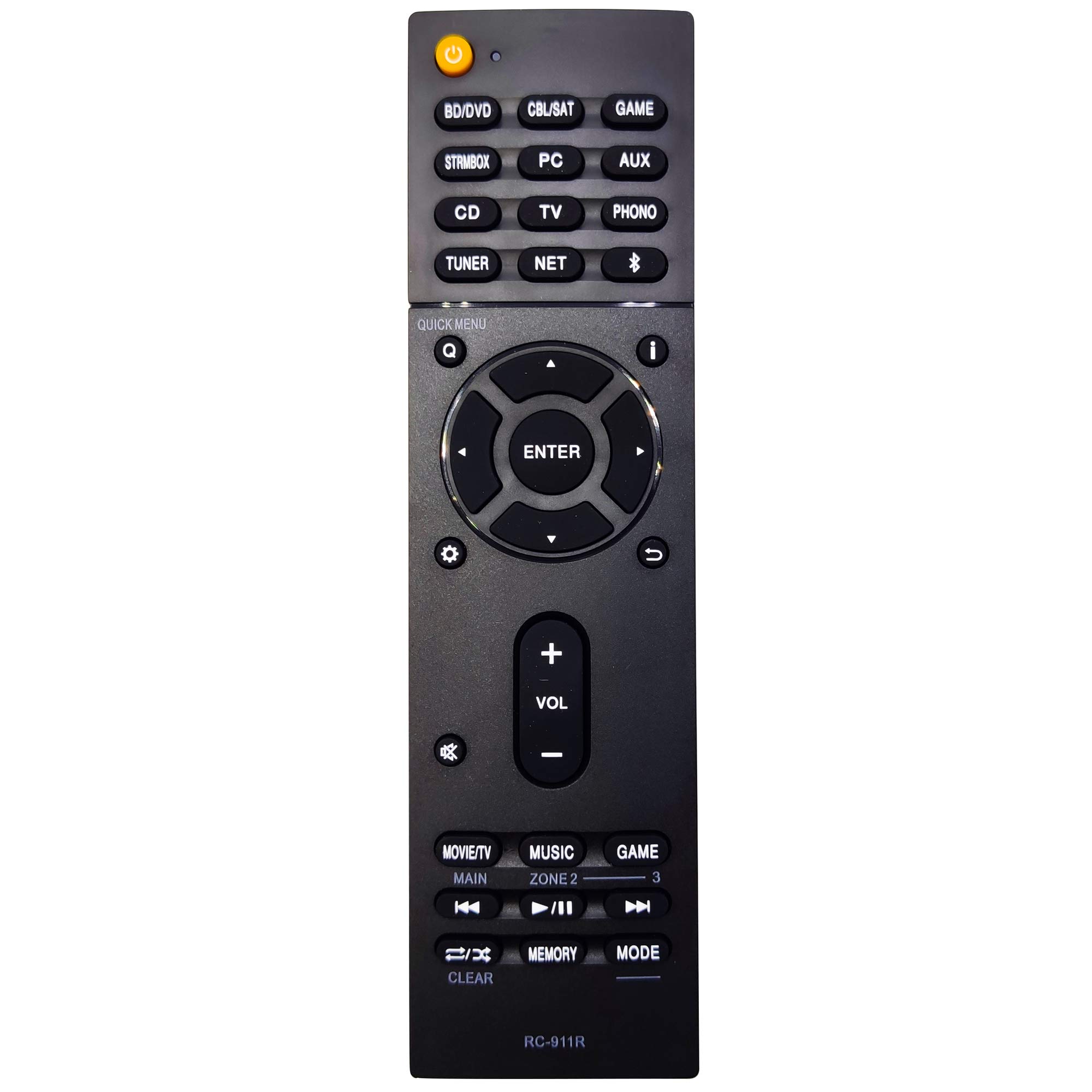 Leankle Remote Controller RC-911R for Onkyo AV Receivers TX-NR555, TX-NR575, TX-NR585, TX-NR656, TX-NR686, TX-NR676, TX-NR757, TX-NR777, TX-NR787, TX-RZ610, TX-RZ710, TX-RZ720, TX-RZ810, TX-RZ820
