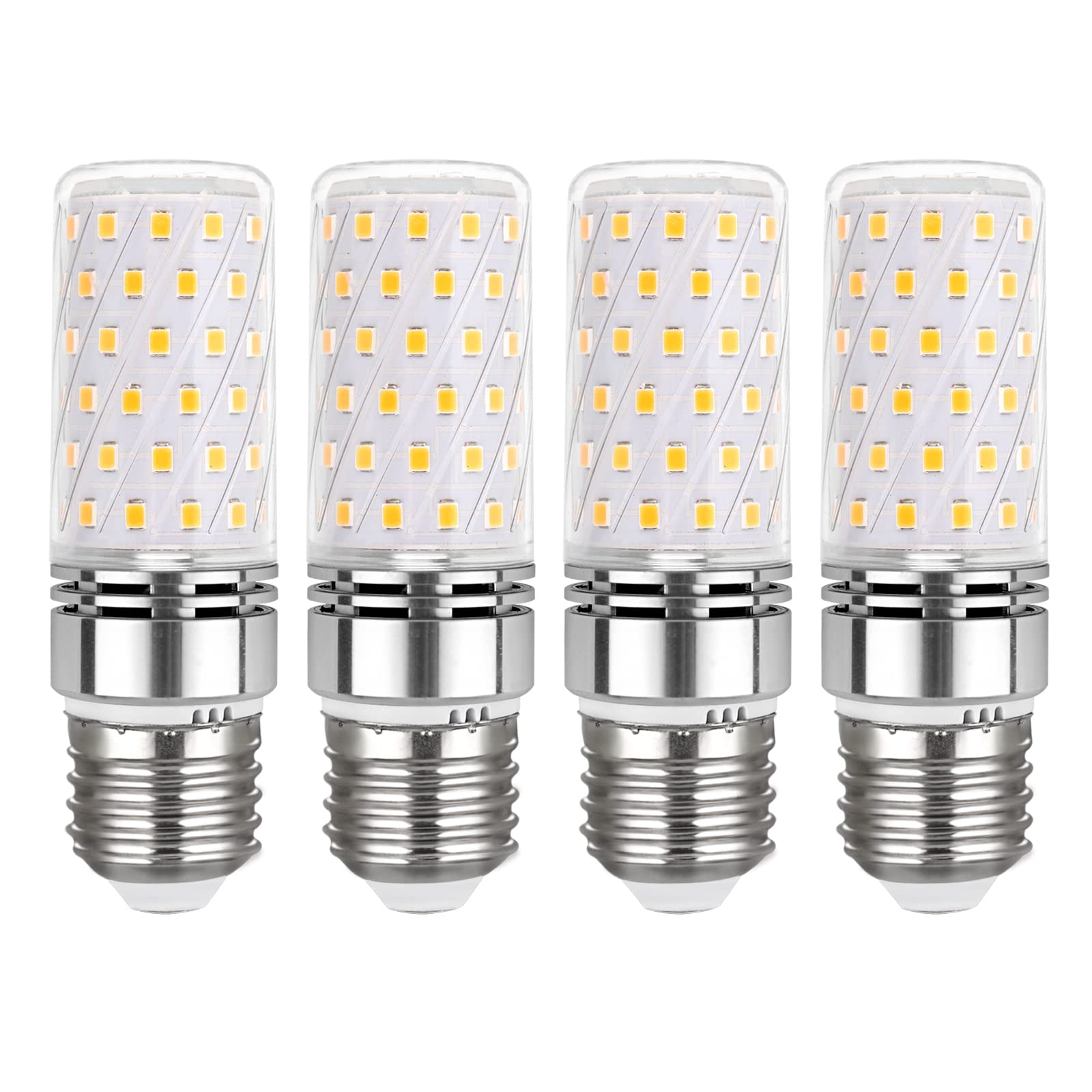 Akynite E27 LED Corn Light Bulb 12W Warm White 3000K, 1450LM, 360° Beam Angle, 230V, Equivalent to 100W E27 Halogen Bulbs, Edison Screw ES LED Corn Lamp, Not Dimmable, Pack of 4