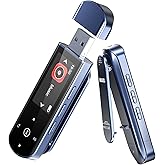 RUIZU 64GB USB MP3 Player with Bluetooth 5.3, Clip Jam Portable Music Player for Sports Running, USB MP3 Player Stick with FM Radio, Voice Recorder, Digital Audio Shuffle Repeat, Phone File Transfer