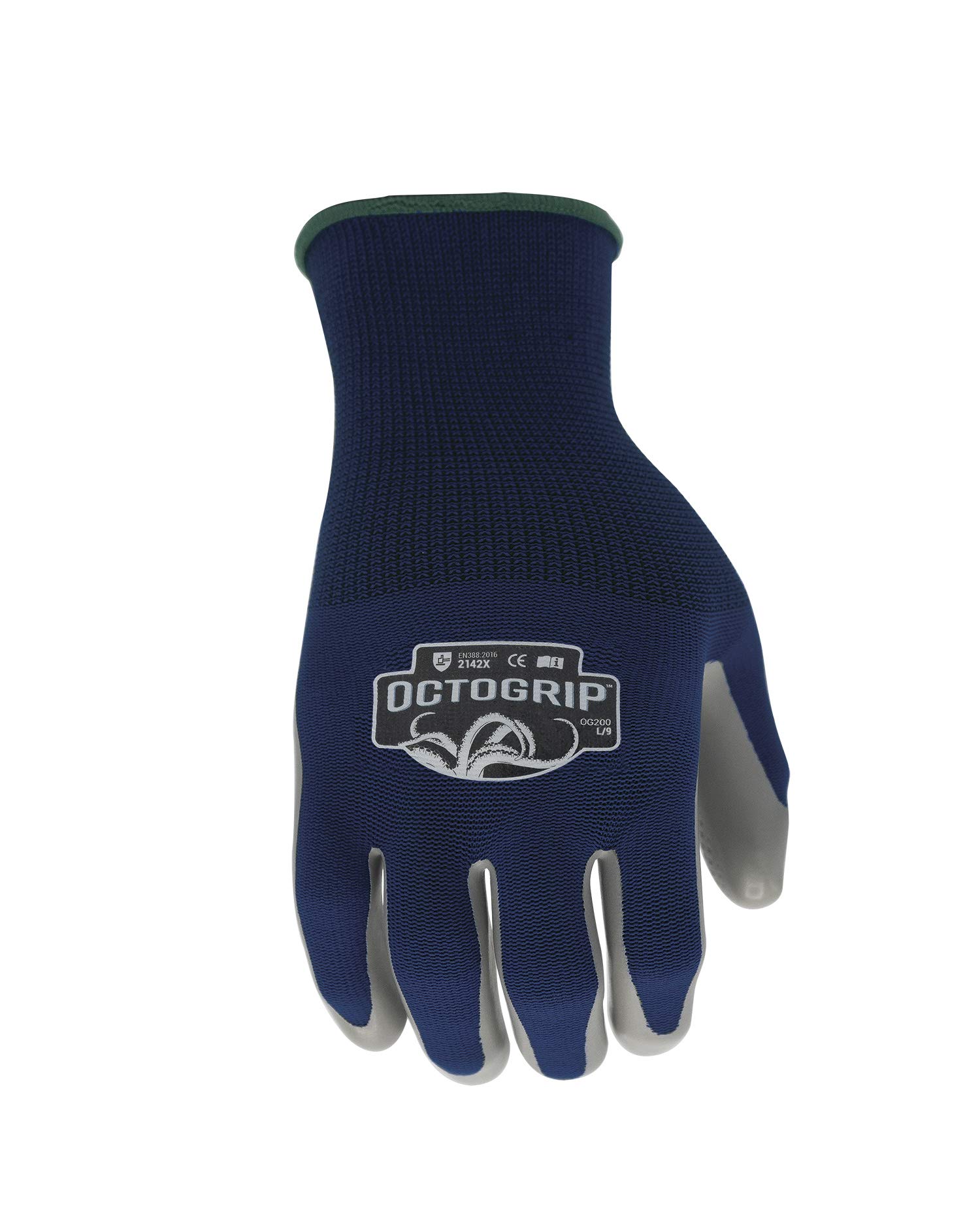 Octogrip Heavey Duty 15G Nylon Lycra Palm Glove OG200 (9L), blue