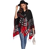 colornival Shawl Wraps for Women, Elegant Knitted Cape Open Front Poncho Scarf Blanket Cardigan Coat for Autumn and Winter