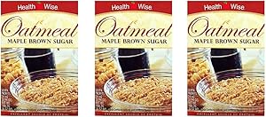 3 Box Value Pack (21 Servings) Healthwise - High Protein Diet Oatmeal - Maple Brown Sugar - 15g Protein - Low Calorie - Low Carb - Low Fat - Gluten Free
