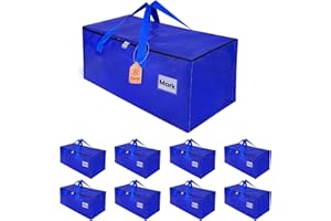 ZFWDSY Moving Bags Totes,8 Pack 93 Liters Clothes Storage Bins Large Moving Boxes with Handles for College Dorm or Christmas 
