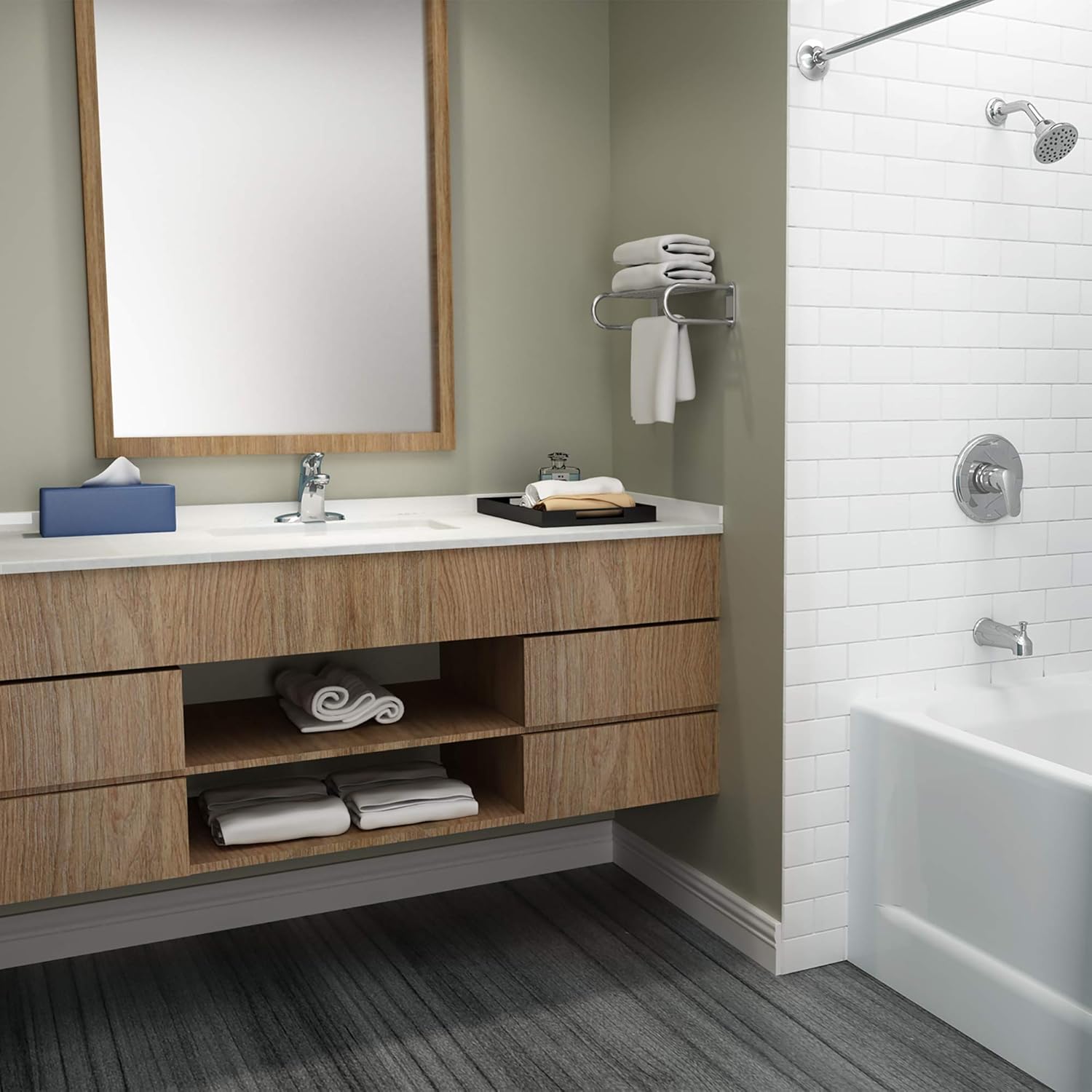 American Standard 7075000.002 Colony Pro Single-Handle Bathroom Faucet with Metal Drain, 1.2 GPM, Polished Chrome - - 