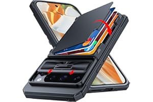 C CENMASO CENMASO for Google Pixel 9 Pro Case/Pixel 9 Case with Card Holder (4 Cards) & Sliding Camera Cover & Kickstand【RFID Blocking】 Full-Body Shockproof Wallet Phone Case for Pixel 9/9 Pro-Black