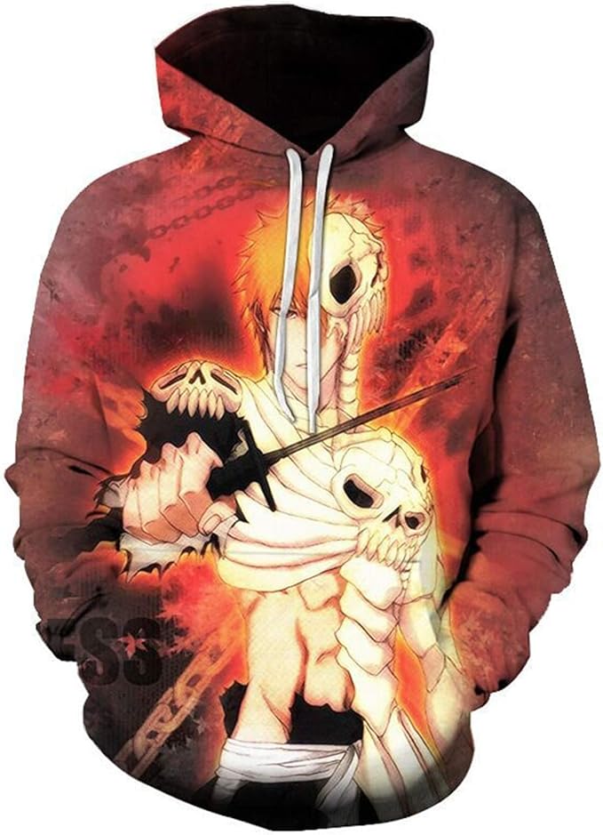 IUYITY Bleach 3D Printed Hoodie, Spring Hoodie, Casual Hoodie, Long