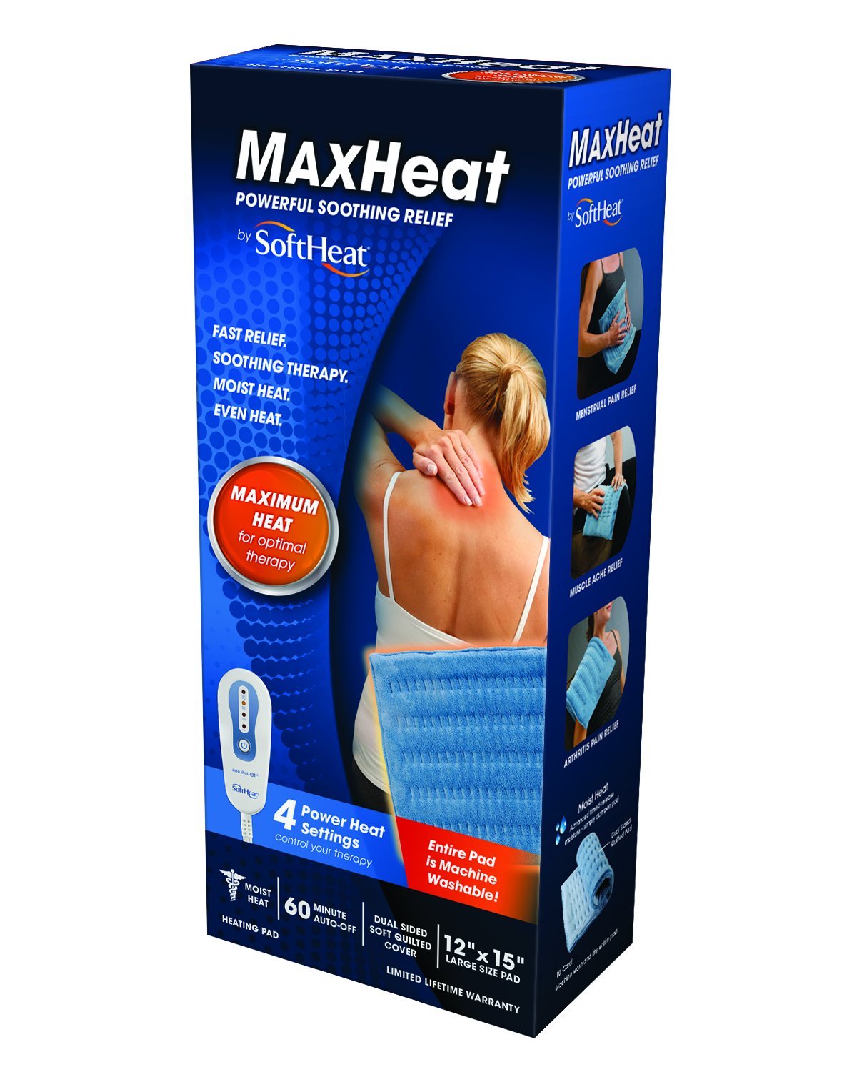 SoftHeat MaxHeat Heating Pad 12" x 15" Xlarge size pad