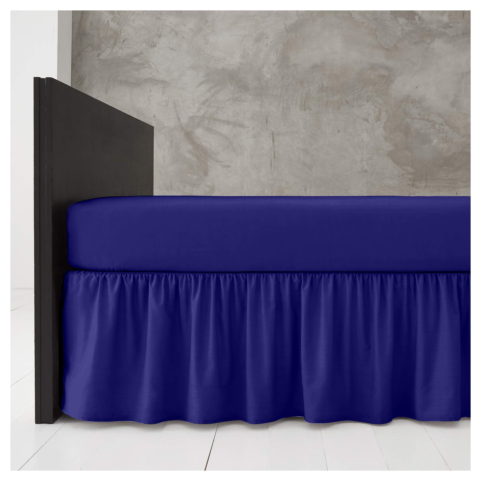 GC GAVENO CAVAILIA Base Valance Sheet, Polyester-Cotton, Royal Blue, King