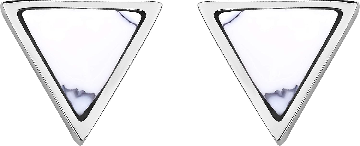 SOFIA MILANI - Women's Earrings 925 Silver - with Zirconia Stones - Triangle Stud Earrings - 20614 - Image 4