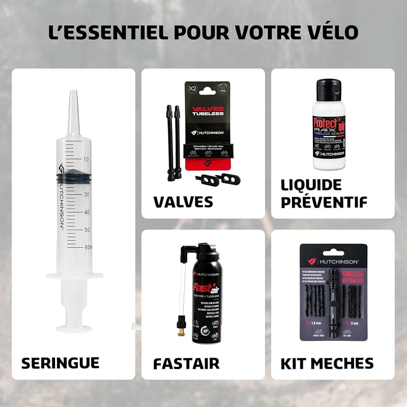 - Fast'air - Accessoires vélo - Spray latex - Tubeless Ready - TubeType - 125 ML