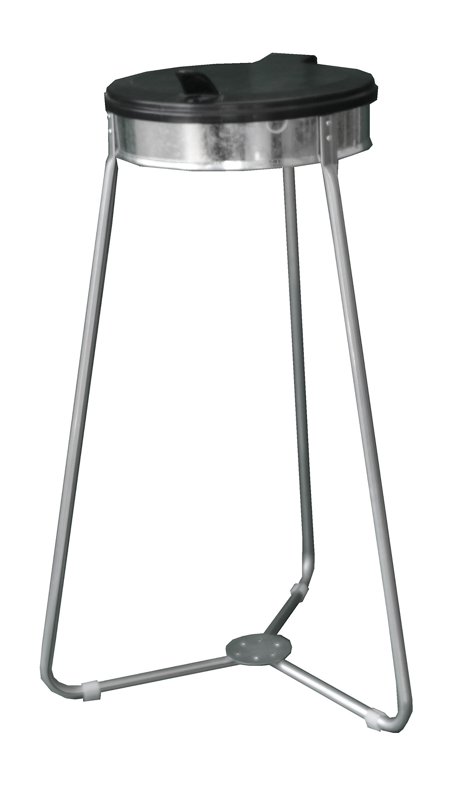 CleanMate Garbage Collector MSS-1-3S, Waste Sack Stand, 3-Leg design, suitable for 70 l and 120 l sacks, WxDxH: 575 x 575 x 935 mm, black, Bag Holder, Bin, Disposal, Trash Bag Stand, Waste Separator
