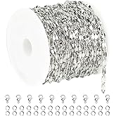 UMAOKANG 5 Meters Stainless Steel Chain for Jewelry Making Lip Cable Link Chain Women Necklace Bracelet DIY Jewelry Supplies Findings