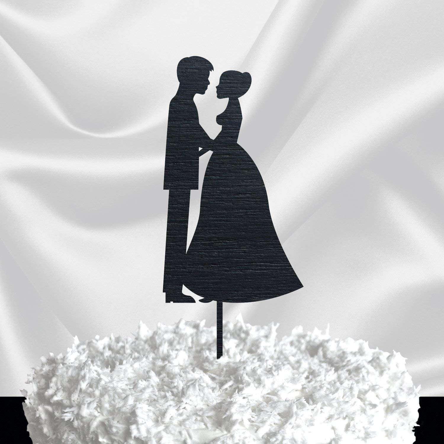 Amazon Com Wedding Cake Topper Silhouette Couple Mr And Mrs Wedding Cake Topper Couple Gold Cake Topper Mr Mrs Custom Cake Toppers For Wedding Handmade