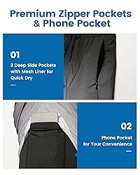 maamgic 2 in 1 Mens Swim Trunks 7 Inch Swim Shorts