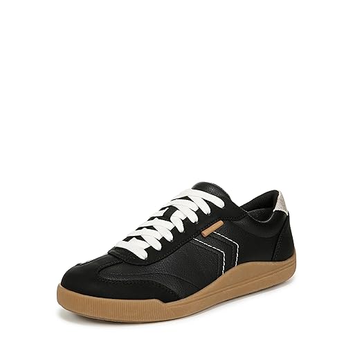 Dr. Scholl's Women's Be True Lace Up Sneaker Sneaker Black Pebbled 8.5 M