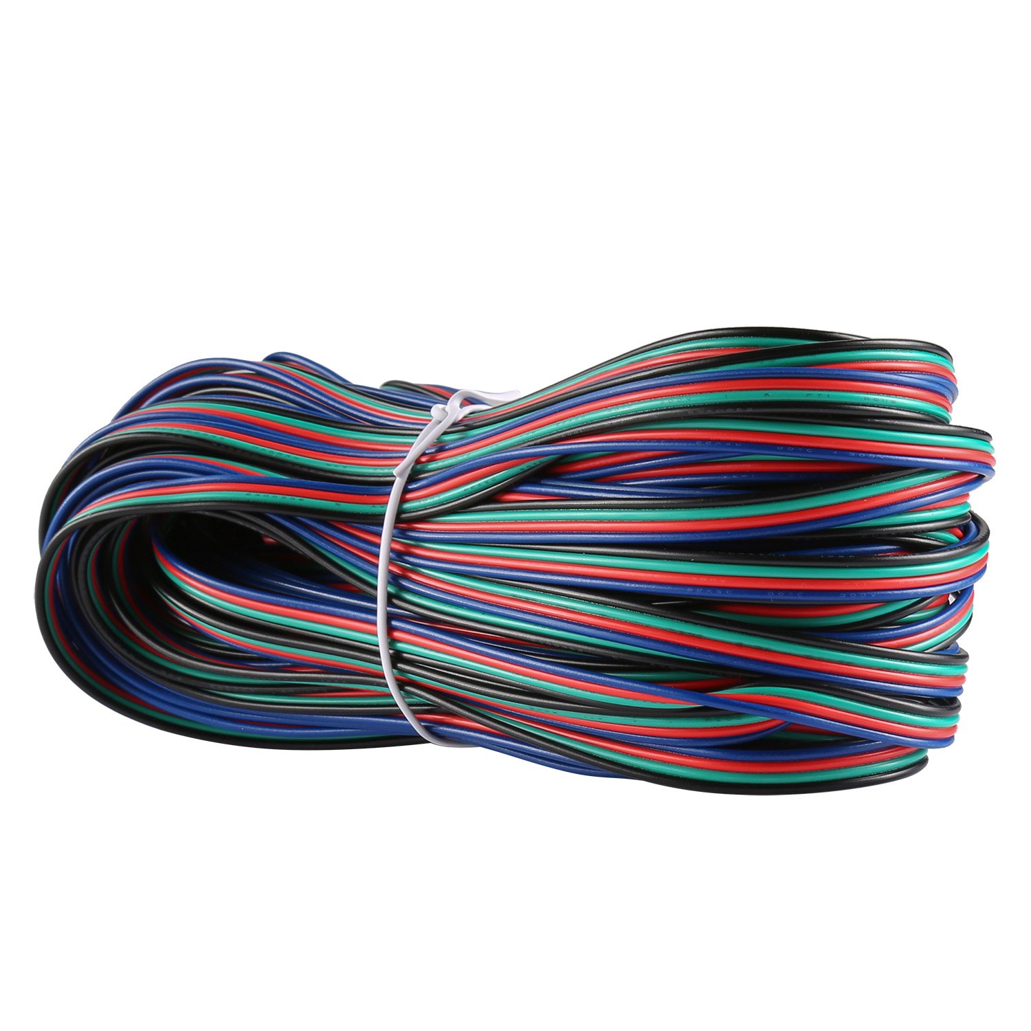 YOUKOYI 65.6ft/20m 4 Pin LED Strip Extension Cable Wire Cord Line for