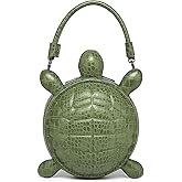Lyuxhetaokdiq Men and Women PU Leather Unique Novelty Turtle Shaped Crossbody Shoulder Bag Handbag Purse