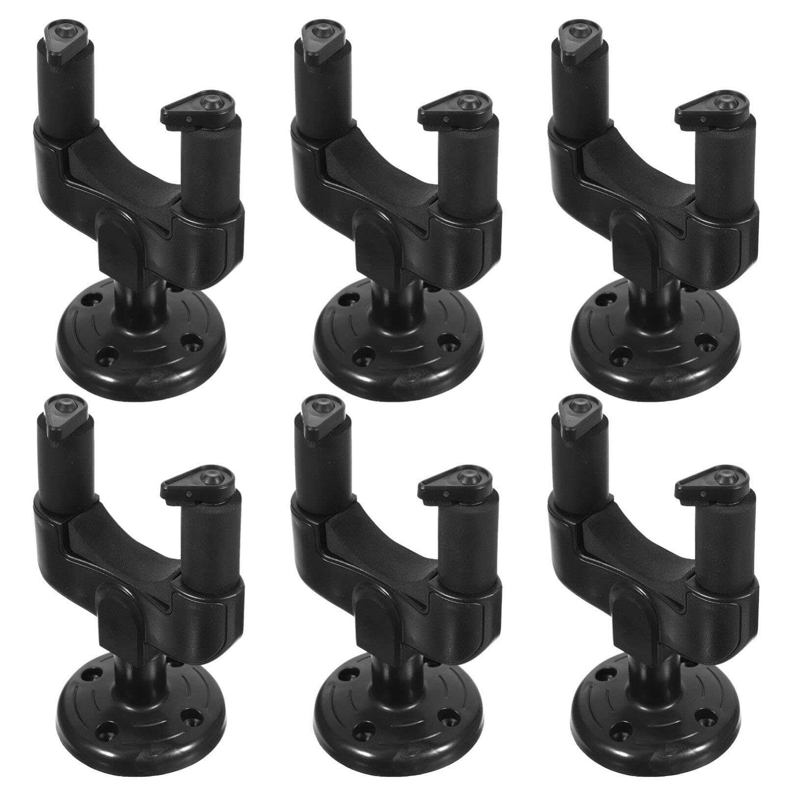 DOITOOL 6pcs/Set Ukelele Wall Mouunt Hawaiian Decor Black Clothes Hangers Guitar Hanger Guitar Display Hanger Instrument Wall Hooks Stand Ukulele Hanging Hangers