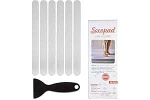 Secopad Original Anti Slip Shower Stickers, Safety Bathtub Strips Adhesive Decals with Premium Scraper for Bath Tub Shower Stairs Ladders Boats