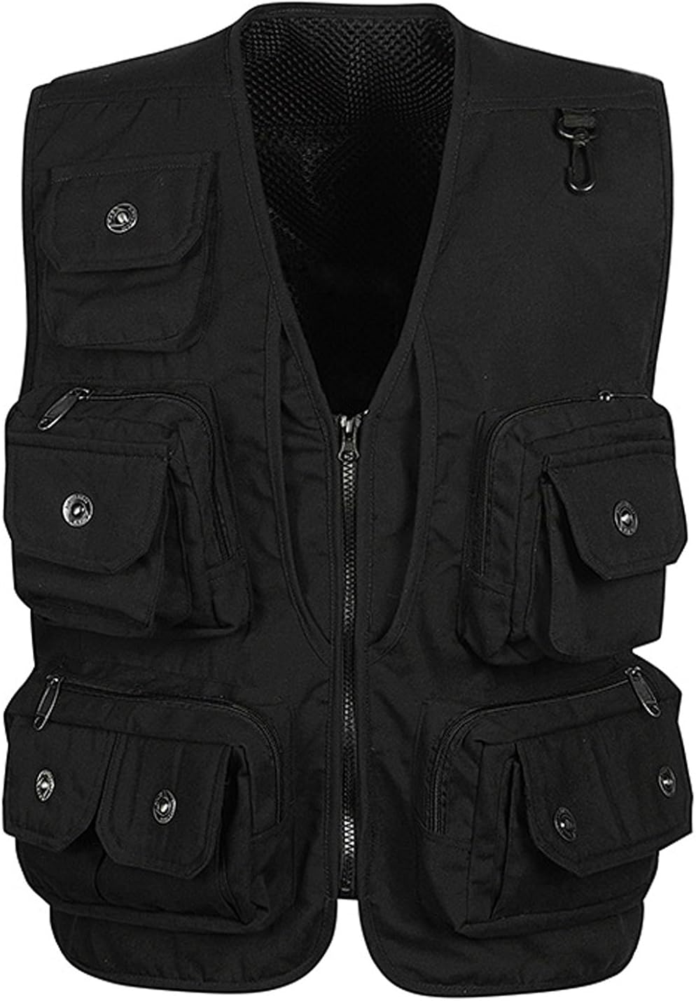 Flygo Men's Outdoor Work Utility Fishing Hunting Photography Travel Vest with Multiple Pockets at  Men’s Clothing store