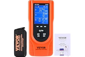 VEVOR 3-in-1 EMF Meter, 5Hz - 3.5GHz, Handheld Rechargeable Electromagnetic Field Radiation Detector, Digital LCD EMF Tester for EF MF RF Home Inspections Outdoor Ghost Hunting Paranormal Equipment