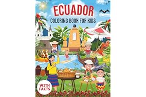 Ecuador Coloring Book for kids with facts