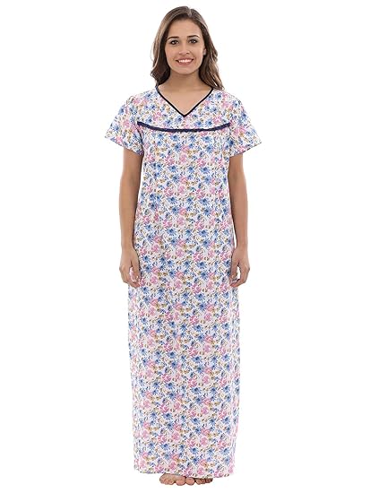 Women's Cotton Floral Print Maternity Nighty