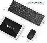 Seenda WGJP-031B Wireless Keyboard Mouse Set Ultra-Thin Aluminum Black UK Layout view 3