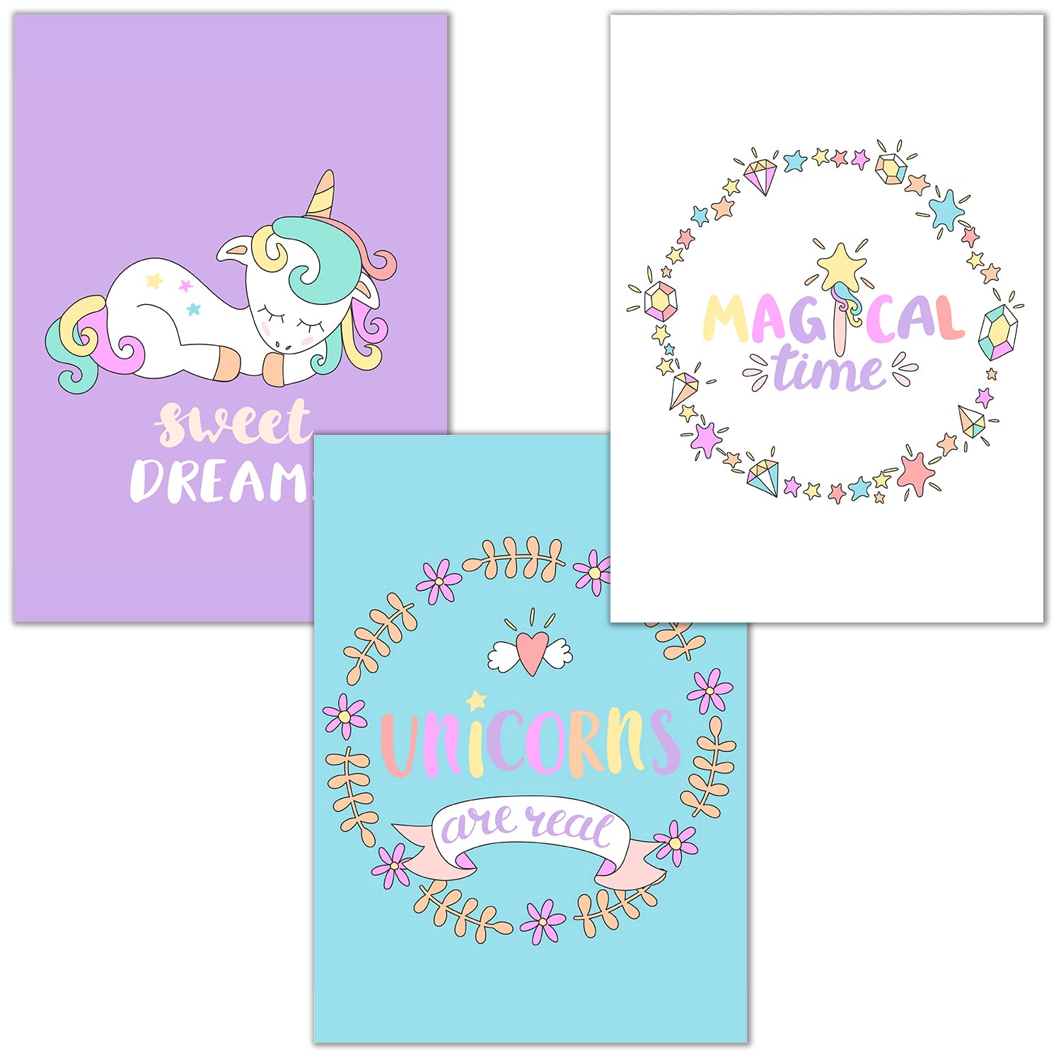 Bilderzeile® Children's Room Poster, 3 Pictures for Nursery and Baby Room Decoration, Children's Pictures with Animals for Girls and Boys, without Frame, Set of 3 #10