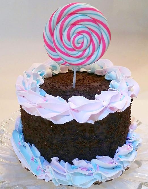 Amazon Com Dezicakes Chocolate Lolli Pop Swirl Cake 6 Faux Cake