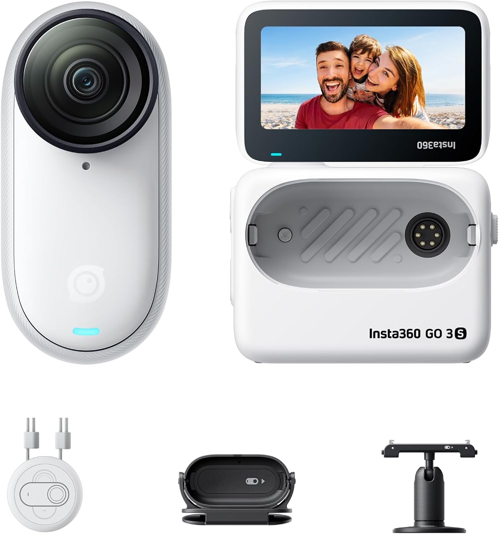 Insta360 GO 3S 64GB Arctic White 4K Hands-Free POV Action Cam Stabilization