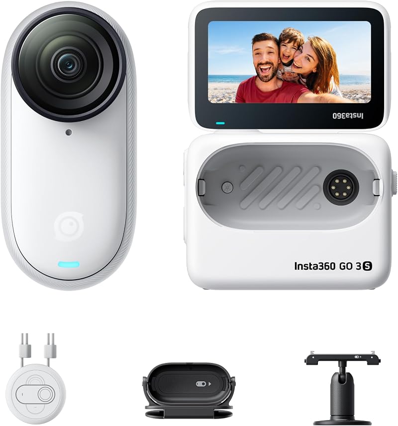 Insta360 GO 3S 64GB Arctic White 4K Hands-Free POV Action Cam Stabilization