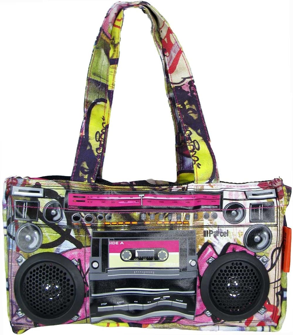Loop NYC Audio Couture Pink Graffiti Boombox Bag with Speakers! Amazon